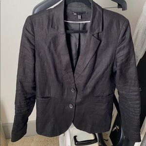 Black blazer euro size 42/us 12 linen style